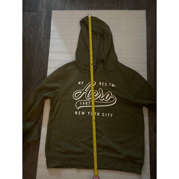 Aeropostale Green Long Sleeve Logo Hoodie M Winter Casual Comfy Classic Preppy - Picture 9 of 12
